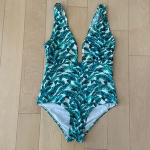 Atmosphere Green Palm Tree One Piece Swimsuit